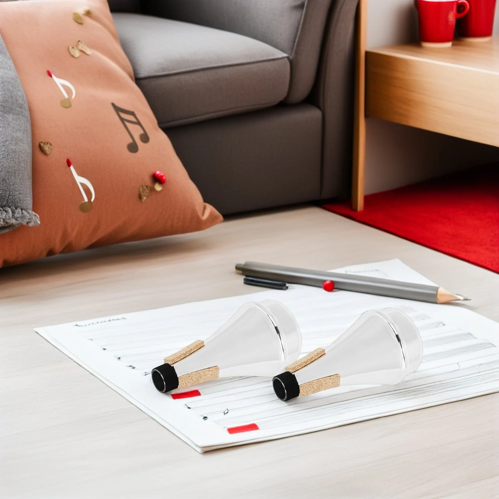 

2Pcs Trumpet Mute Cup Portable Lightweight for Silent Practice Reduce Noise At Home and Indoor Suitable for Beginners and