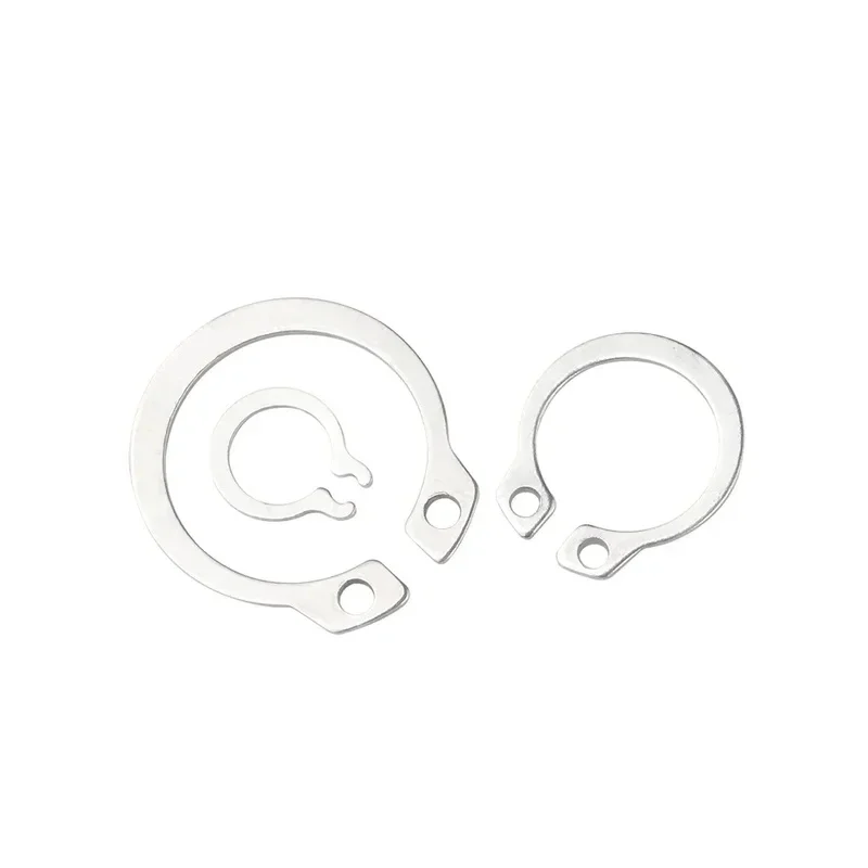 

304 A2-70 Stainless Steel Retaining Ring M3-M75 / GB894 C-Shaped Shaft Circlip with Hole - Corrosion Resistant Gasket