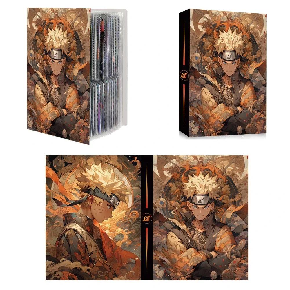 240 PCS Original Naruto Anime Card Album Game Collection Card Book  Naruto Binder Protector Notebook Kakashi Storage Folder Gift