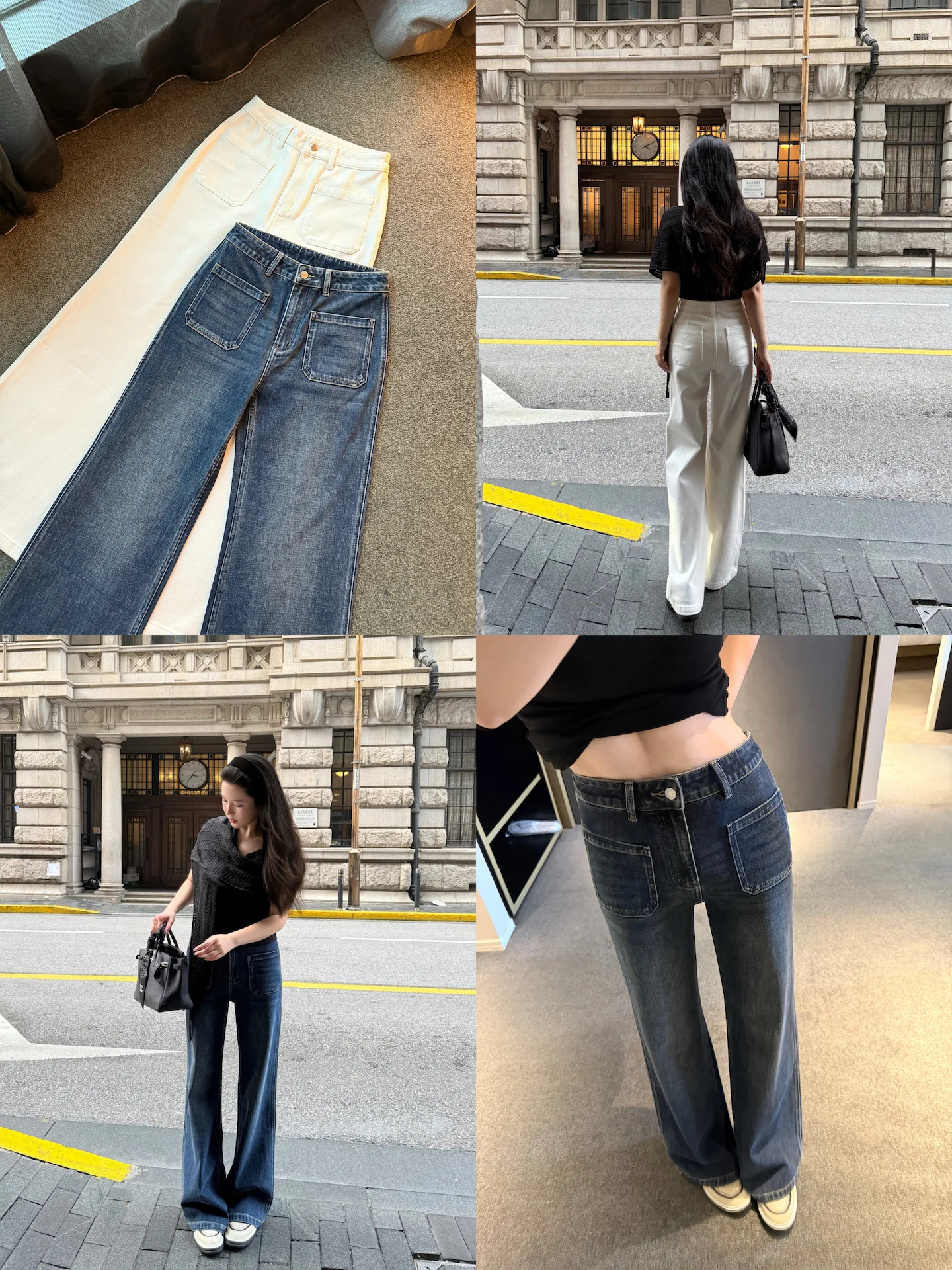 

Джинсы-клеш с высокой талией, эффект «ноги супермодели», стрейч в четырех направлениях, люксовая линия, акцент на детальности и собственном стиле