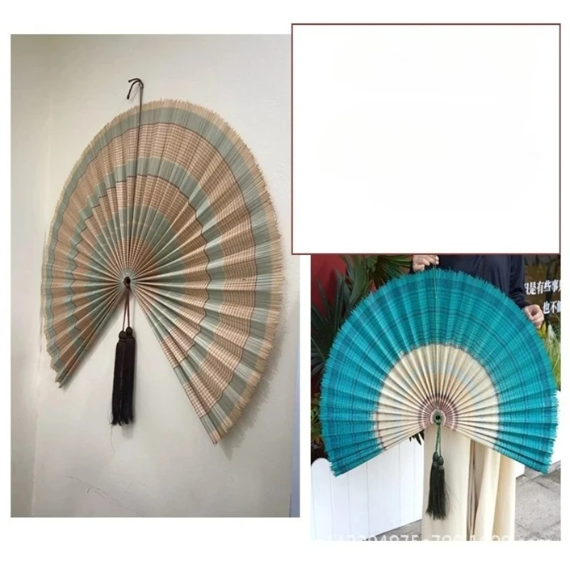 40x80cm/50x100cm Handmade Plant Vine Fan Wall Hanging Chinese Style Bamboo Artisanal Home Wall Decor Accessories Hand Fan