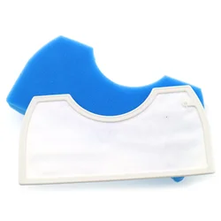 1 pièce de filtre éponge bleu + 1 pièce de filtre Hepa en coton blanc pour Samsung DJ97-01040C SC43 SC44 SC45 SC47 série pièces d'aspirateur