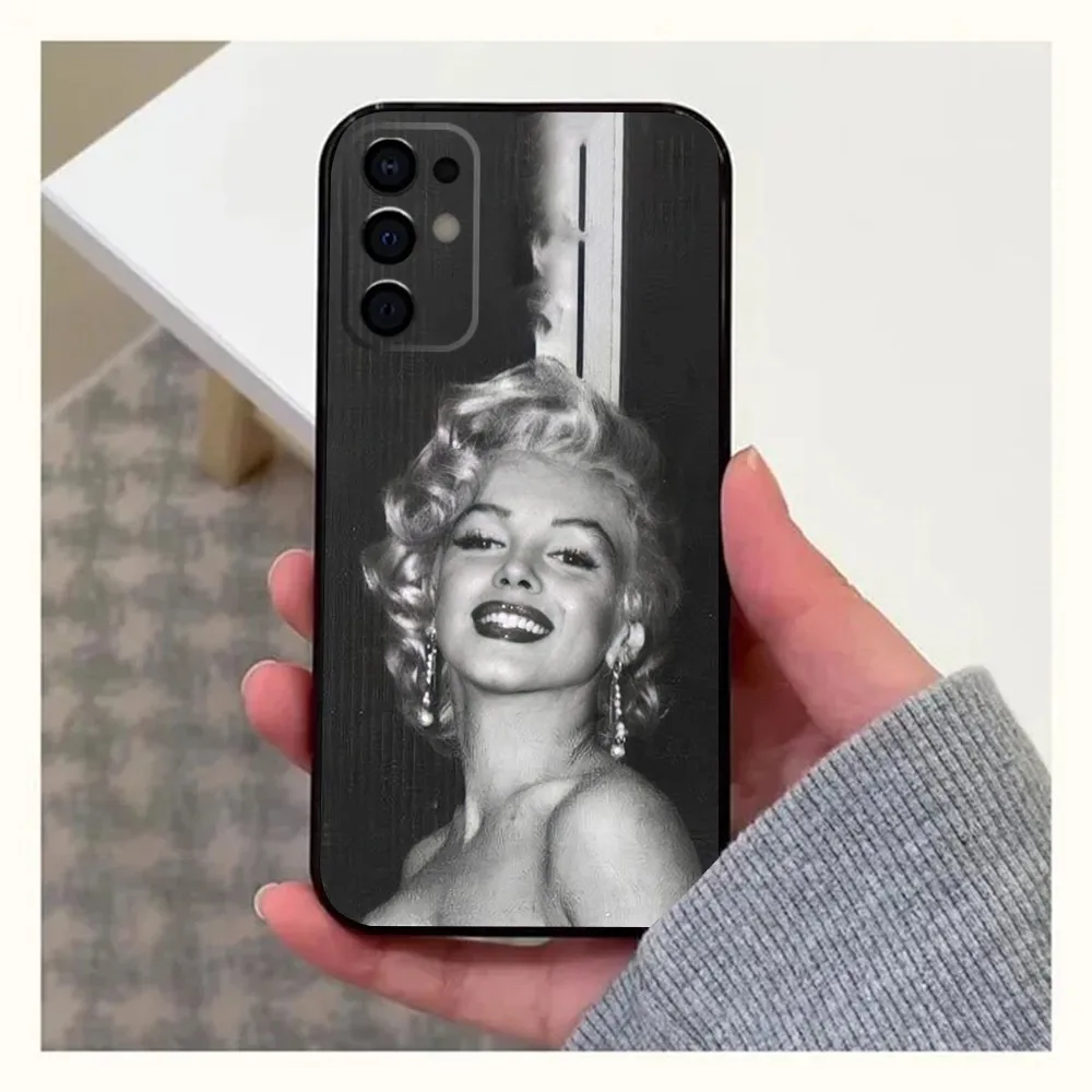 Sexy M-Marilyn Girl M-MonroeS Phone Case For Samsung S24,S21,S22,S23,S30,Ultra,S20,Plus,Fe,Lite,Note,10,9,5G Black Soft Cover