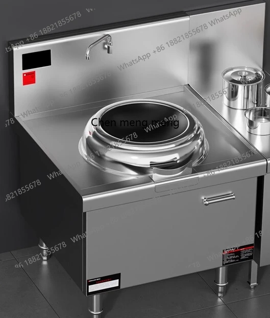 

Commercial induction cooktop, concave stir-fry oven, single head, tailless kitchen, hotel fierce stove