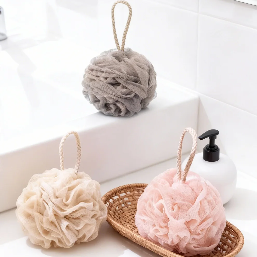 Extra Large Mesh Bath Ball Soft PE Material Foaming Sponge for Relaxing Shower Body Scrub Skin Care and Exfoliation