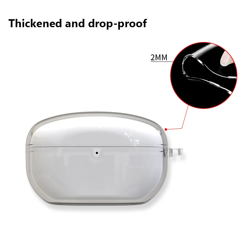 أغطية سماعات أذن من البولي يوريثان مع سلسلة مفاتيح ، حافظة مقاومة للصدمات ، جلود شفافة ، تناسب WF-1000XM5