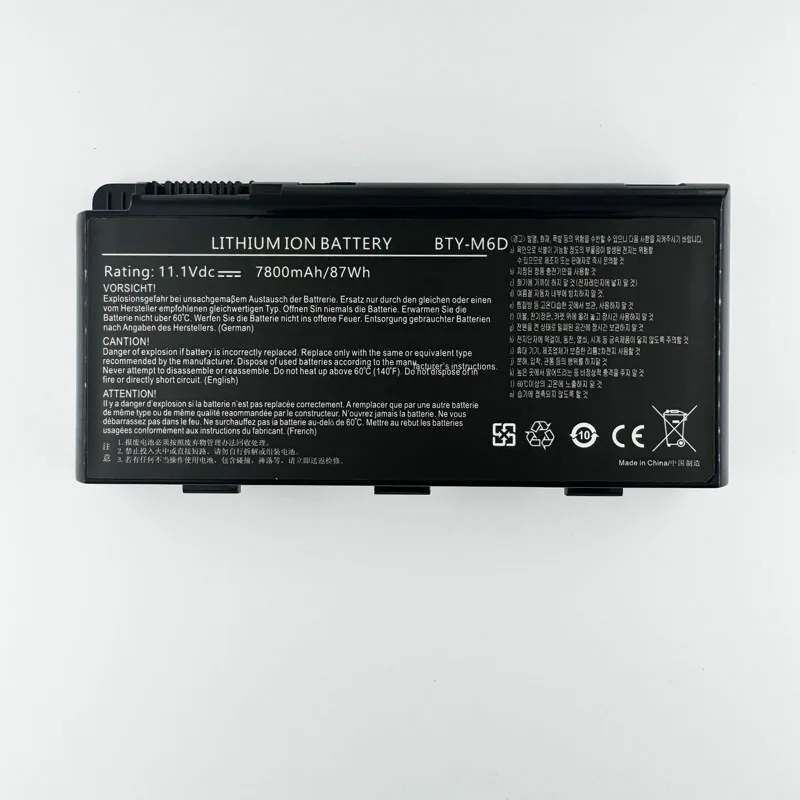 BTY-M6D Laptop Battery for MSI GT60 GT70 GX780R GX680 GX780 GT780R GT660R GT663R GX660 GT680R GT783R