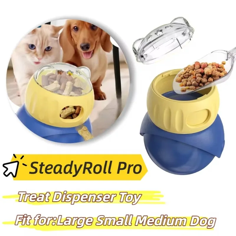 

Interactive Owl Tumbler Cat Toy:Slow Feeder Leaky Food Ball for Stomach Protection Pet Training Rolling Design for Engaging Play