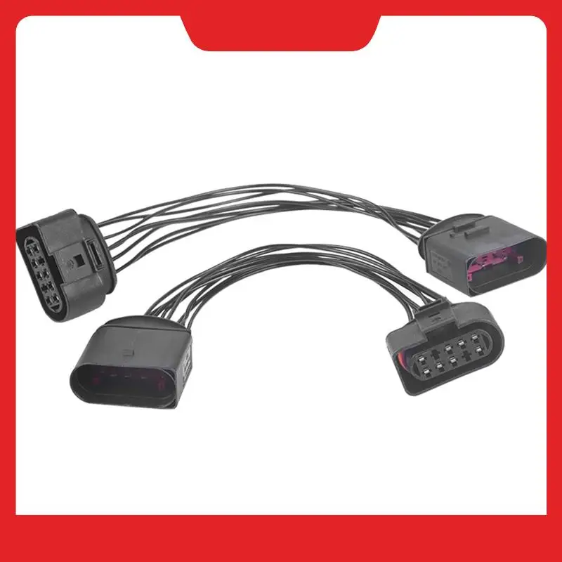 Xenon HID Headlight 14 To 10 Pin Connector Adapter Cable 2Pcs For Jetta 2015 Headlamp Wire Harness 1J0 973 737