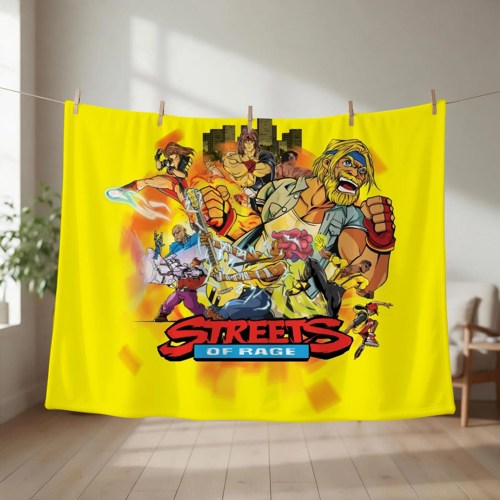 New Streets of Rage Throw Blanket couch cozy soft plush fuzzy picnic outdoor blanket