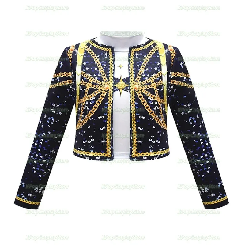 CyKids Anime K Demon Hunter Cosplay Rumi Pop Mira Zoey Cosplay traje completo chica dorado blanco ropa para el escenario actuación Halloween