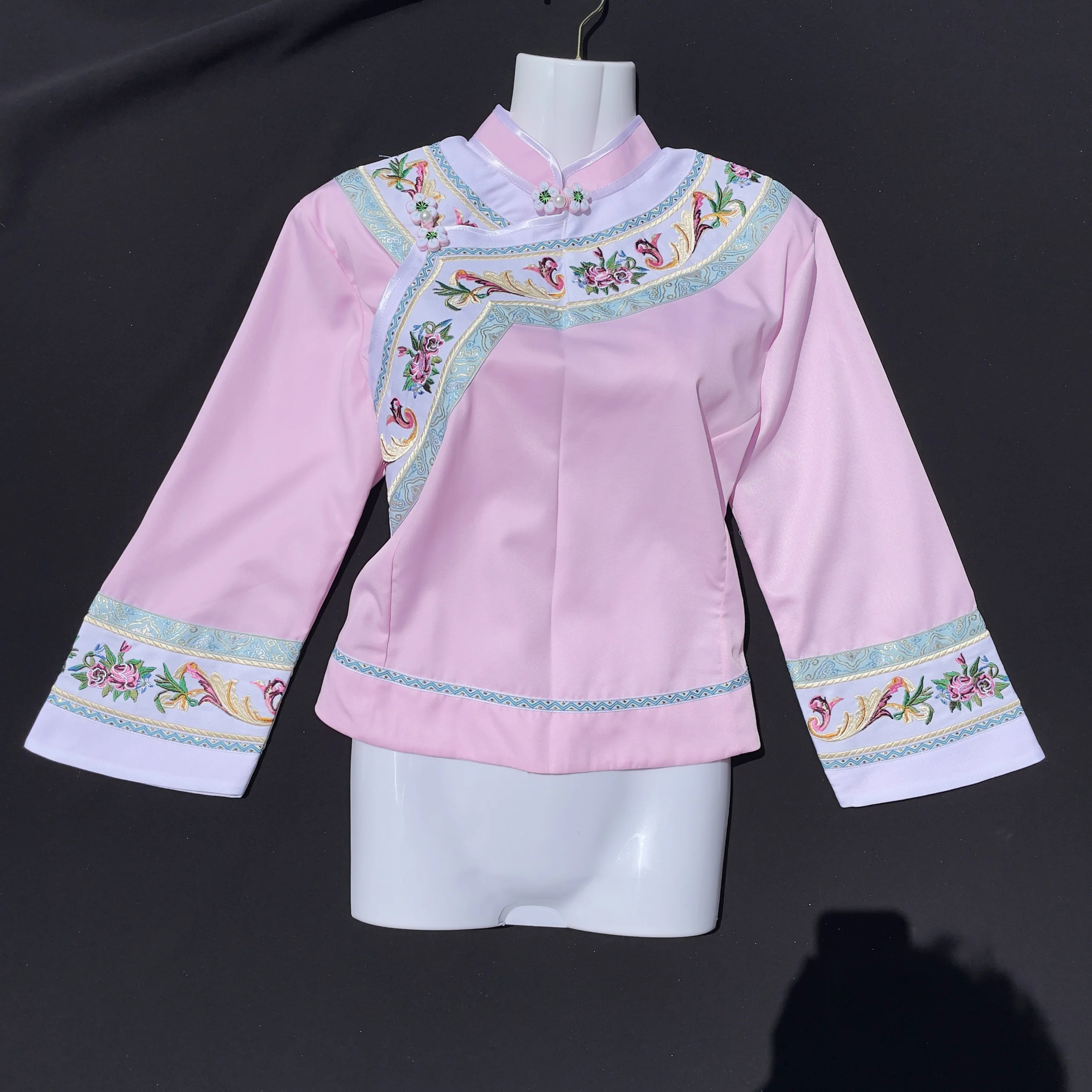 Abbigliamento minoranza Abbigliamento Buyi ricamo rosa vestiti donna