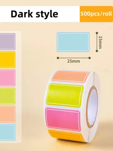 500 Waterproof Colored Labels Stickers Color-Coding Removable Labels Solid Colors Tags for Inventory Address File Classification