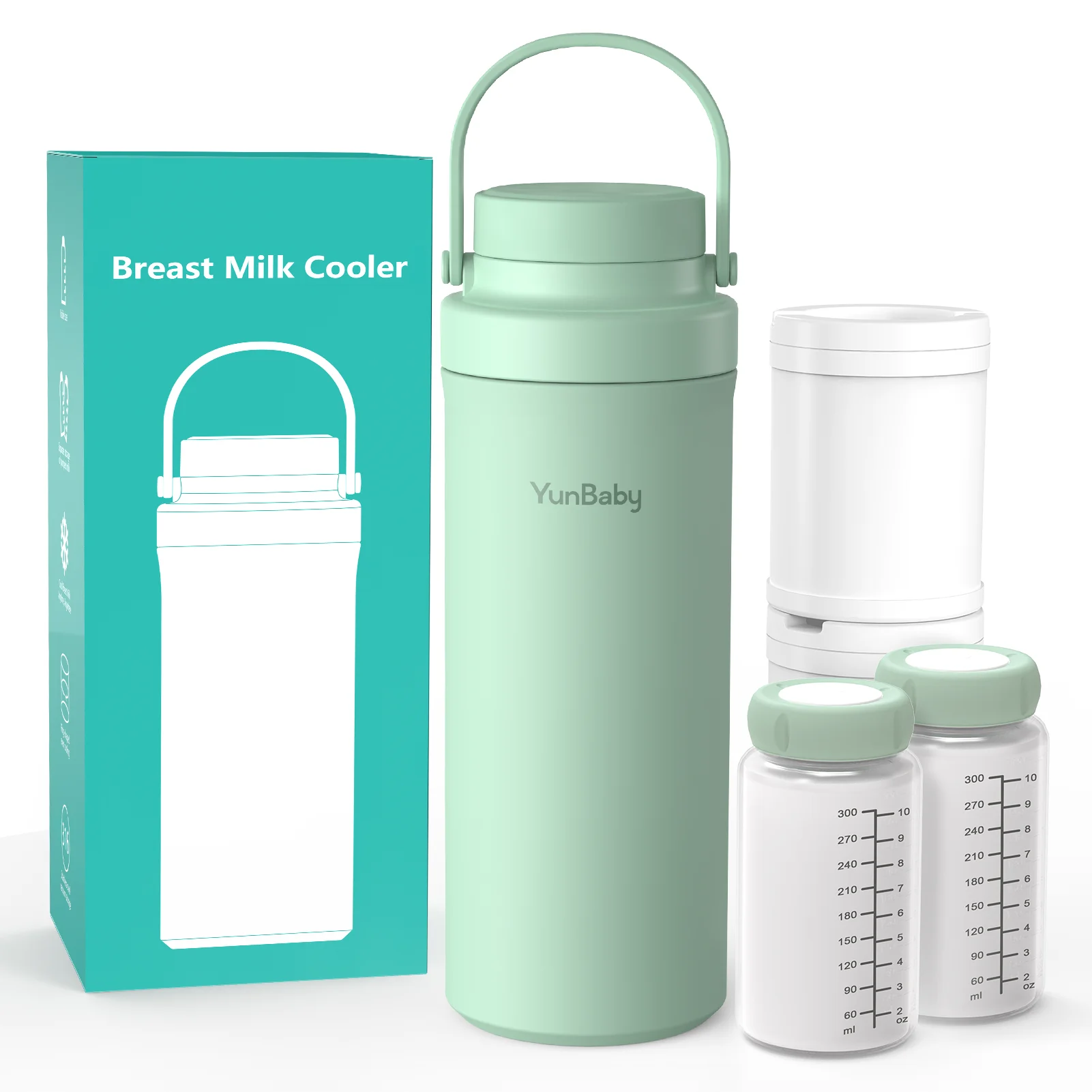 

Охладитель для хранения грудного молока YunBaby Premium — емкость 22 унций, гарантия 30 часов свежести