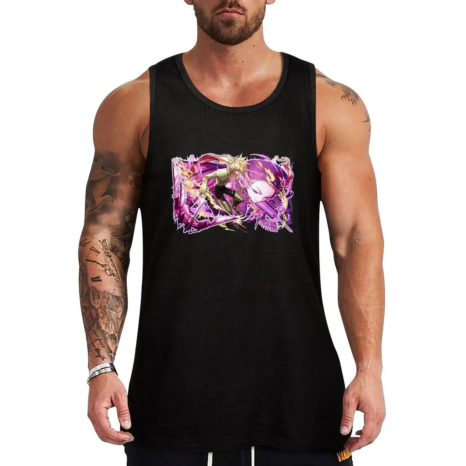 SHAMAN KING XVII Tank Top anime clothes bodybuilding men clothes Men's singlets