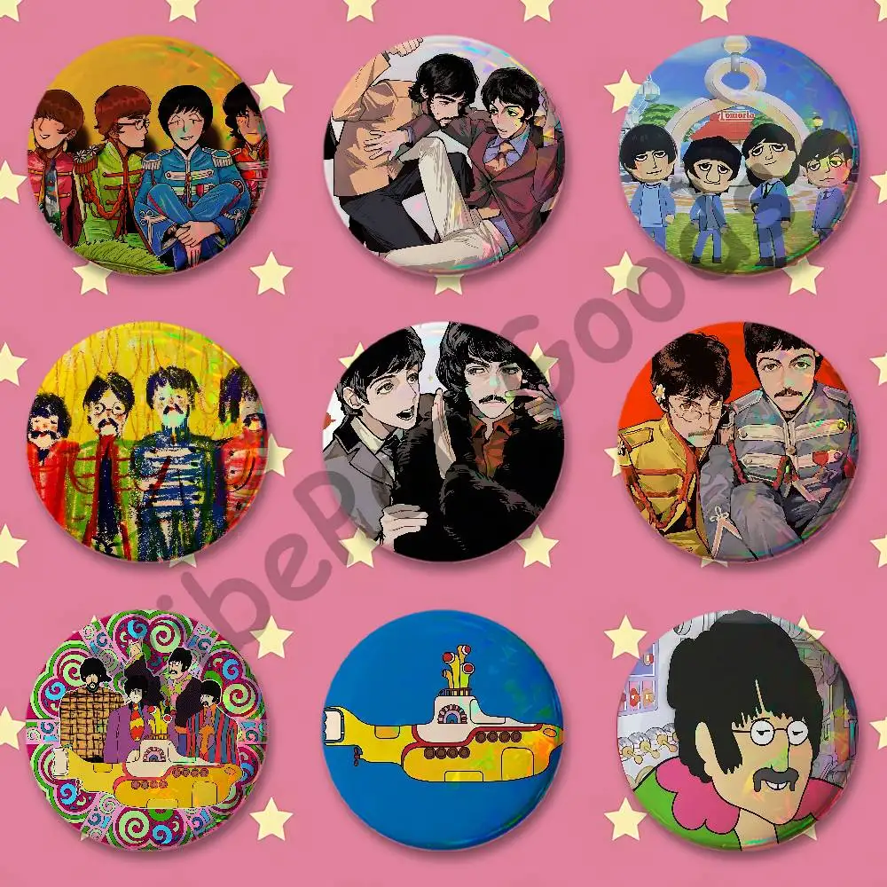 T-The W-White A-Album B-BeatlesES Custom Badges 75mm 44mm 25mm 32mm 58mm Hat Backpack Accessories Toys Collect Gifts Large