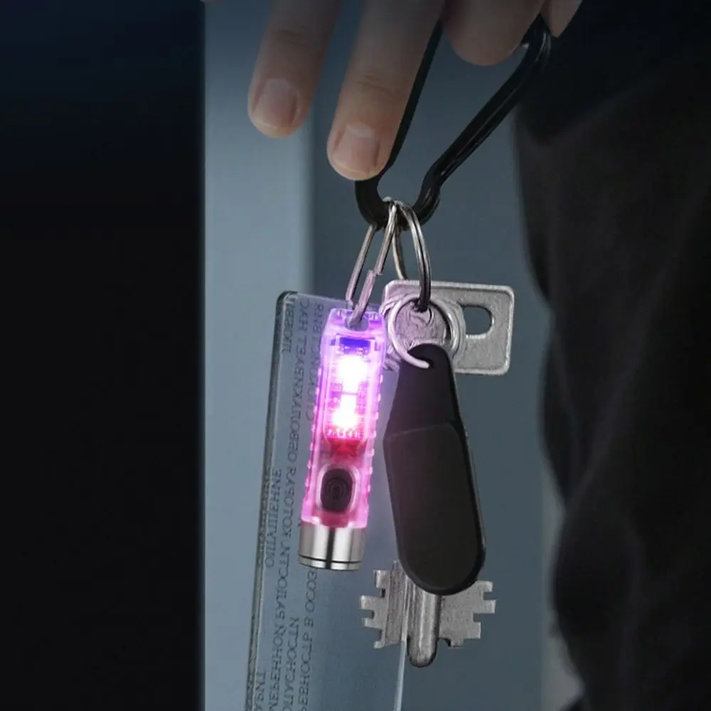

Super Bright Mini Keychain Flashlight with Magnetic Base Rechargeable Portable Pocket Flashlight Waterproof Lightweight