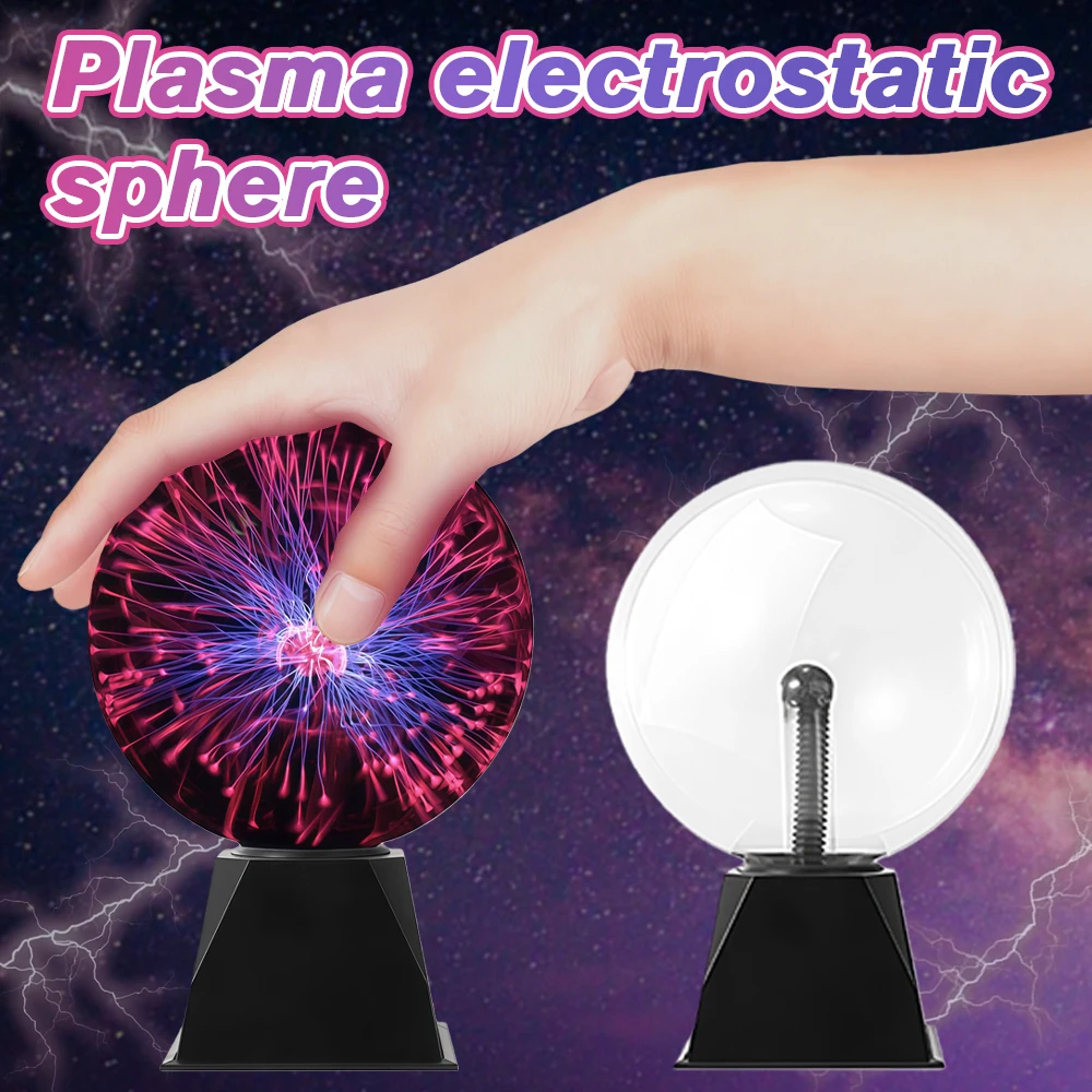 

Magic Plasma Ball Lamp Desktop Ornament Touch Glass LED Night Light Atmosphere Lamp for Bedroom Party Xmas Kids Birthday Gift