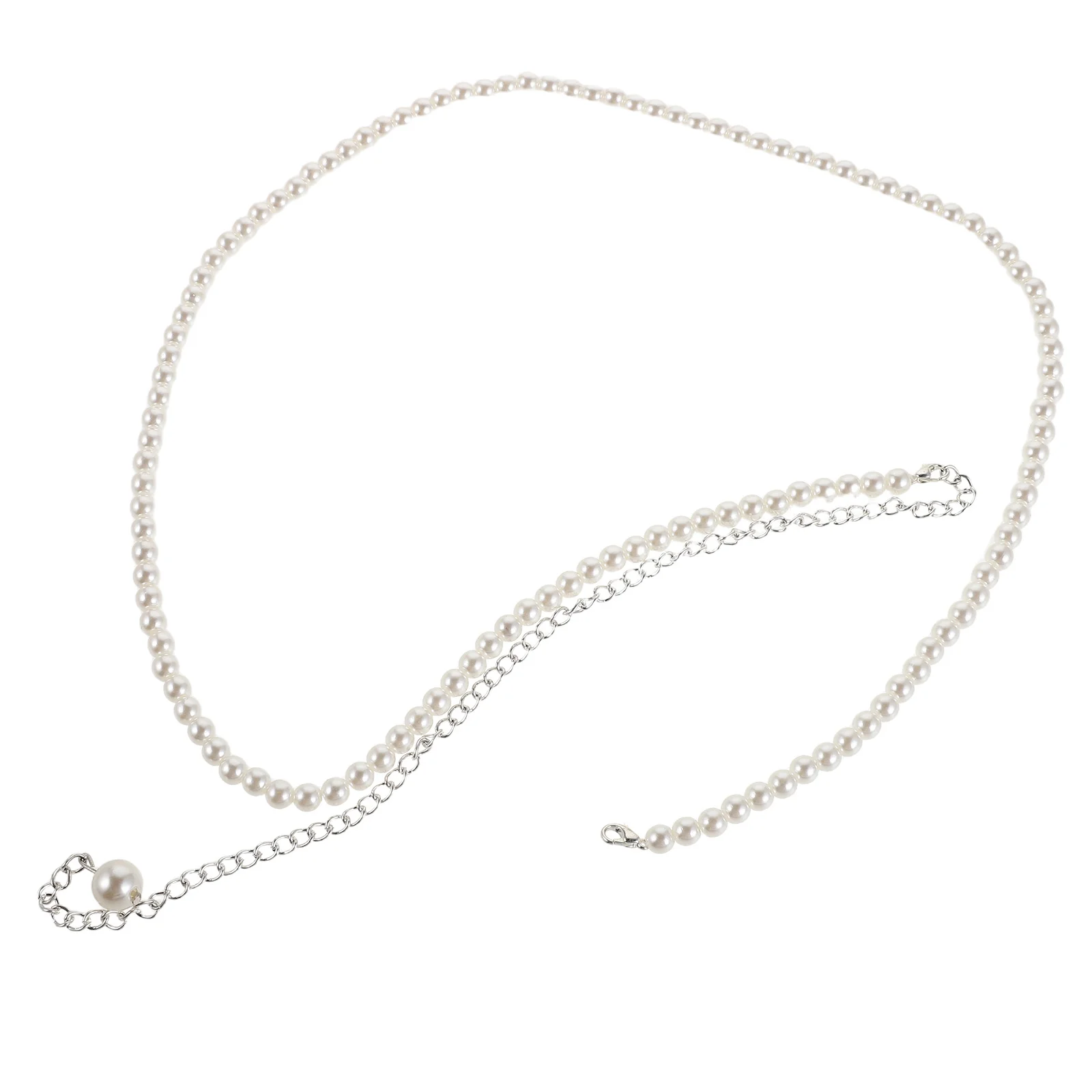 

Pearl Beads Waist Chain Elegant Fake Pearl Belt for Women Dress Sash Adjustable Waist Chain Belt for Casual Formal Wear Belly