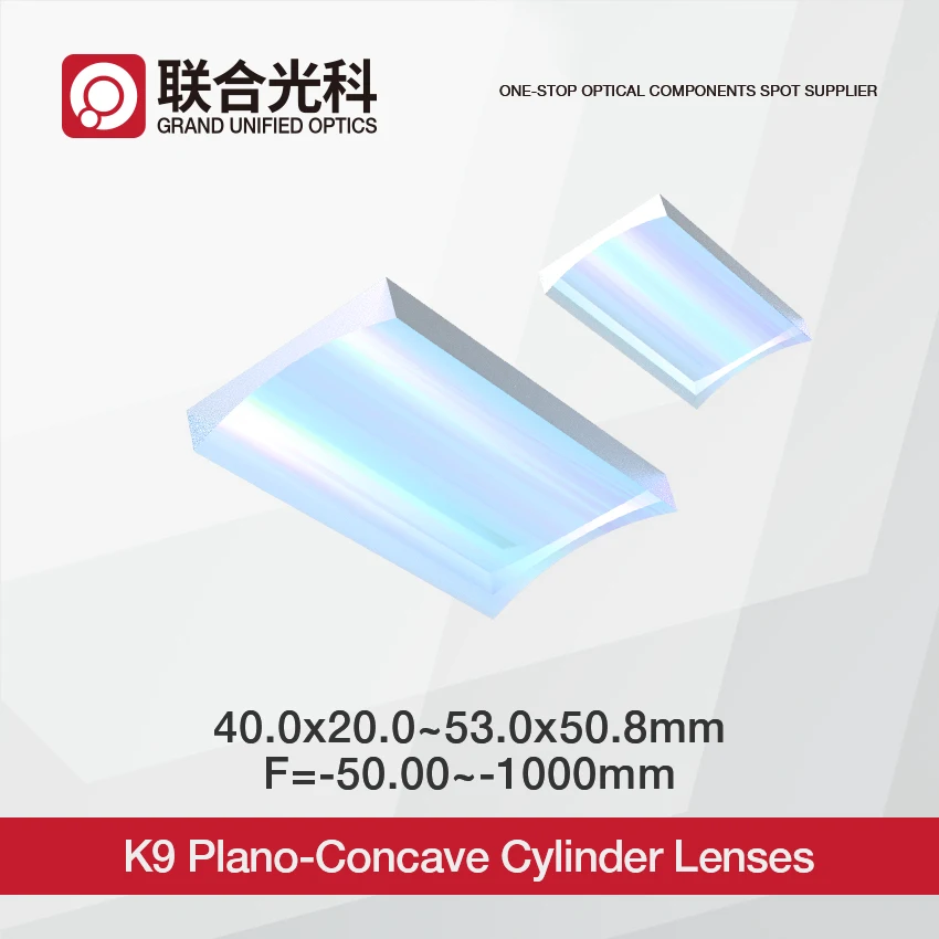 

K9 Optical SWIR Coated Plano Concave Cylindrical Lenses