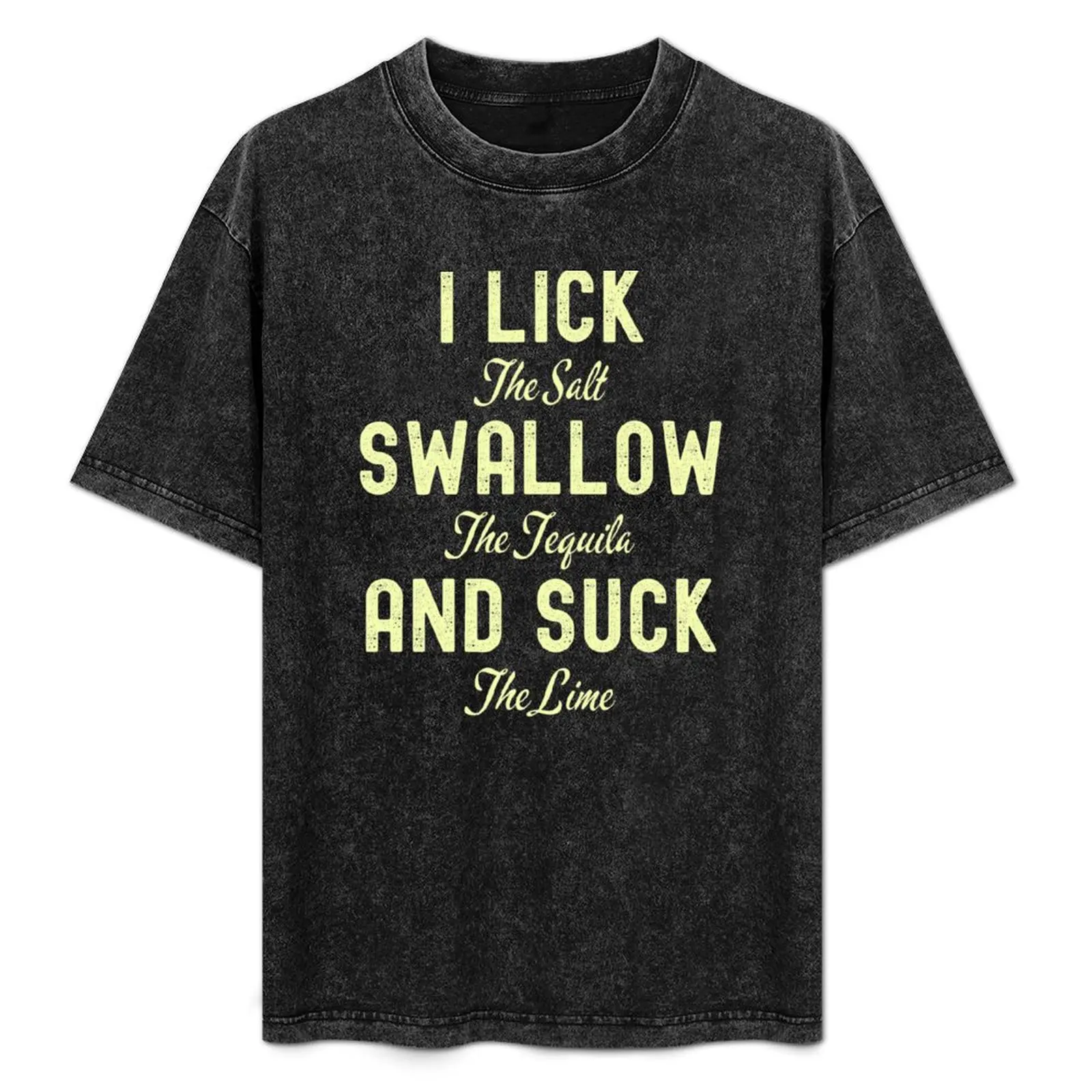 

lick swallow suck T-Shirt summer 2025 graphics custom t-shirts oversized t shirt Men's t-shirt