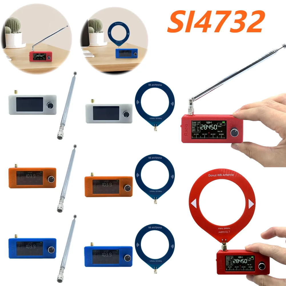 

SI4732 0.5-108mhz Portable Radio 1.9inch IPS Screen Pocket Mini Radio with Antenna FM/AM Radio All Band Radio Receiver