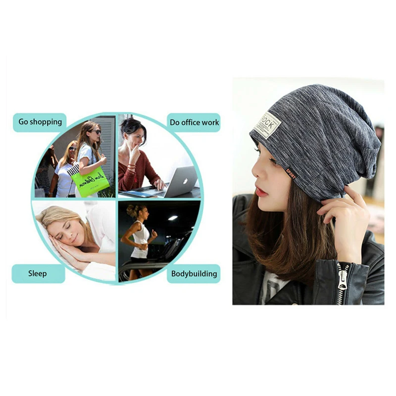 Anti Radiation Caps Silver Fiber Electromagnetic Wave Rfid Shielding Hat Stripe Emf Protective Rf/Microwave Cap Beanie Brain