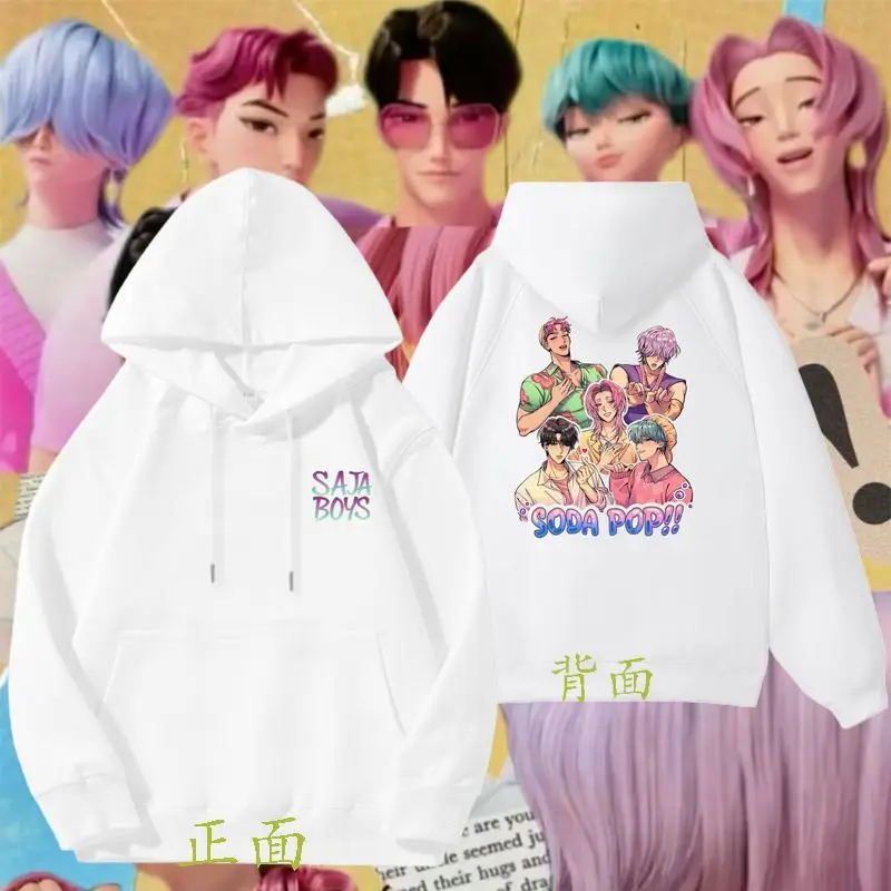 

K-POP Saga, милая студенческая толстовка с героями мультфильмов для мальчиков, креативная футболка с длинными рукавами для охоты на демонов для девочек, весенне-осенний топ, подарок