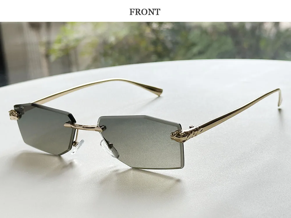 2026 randlose Sonnenbrille Frauen Vintage Luxus Mode Gläser Shades Dropshipping Luxe Lentes De Sol Mujer Lunette Soleil Femme – Detail 26