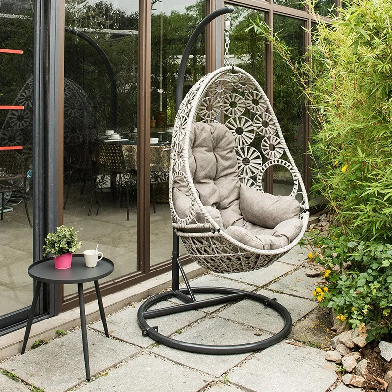 Garden Patio Rattan Swing Egg Chair Outdoor Hanging Swing