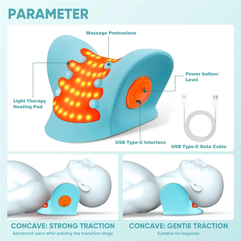 B51C Voor TMJ Pijnbestrijding Elektrische nekmassage, nek-schouderontspanner, cervicaal tractieapparaat Fortmj voor uitlijning van de cervicale wervelkolom