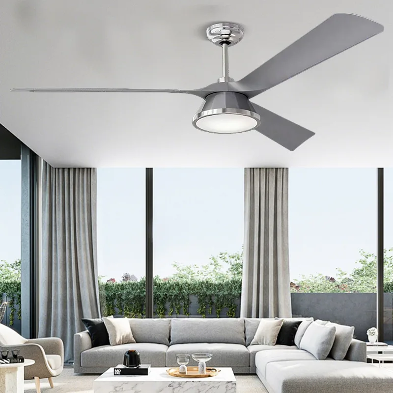 New Style Silent Bedroom Fan Light Ceiling Fan Light Modern Minimalist Living Room Fan Light