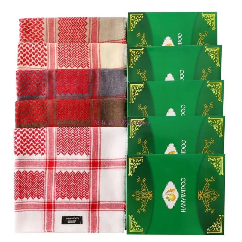 49ME Anti-UV ผู้ชายอาหรับน้ำหนักเบา Headscarf มุสลิมดูไบ Casual Headwear ผ้าพันคอป้องกันฝุ่นคอสำหรับฝาครอบหัว Turban หมวก