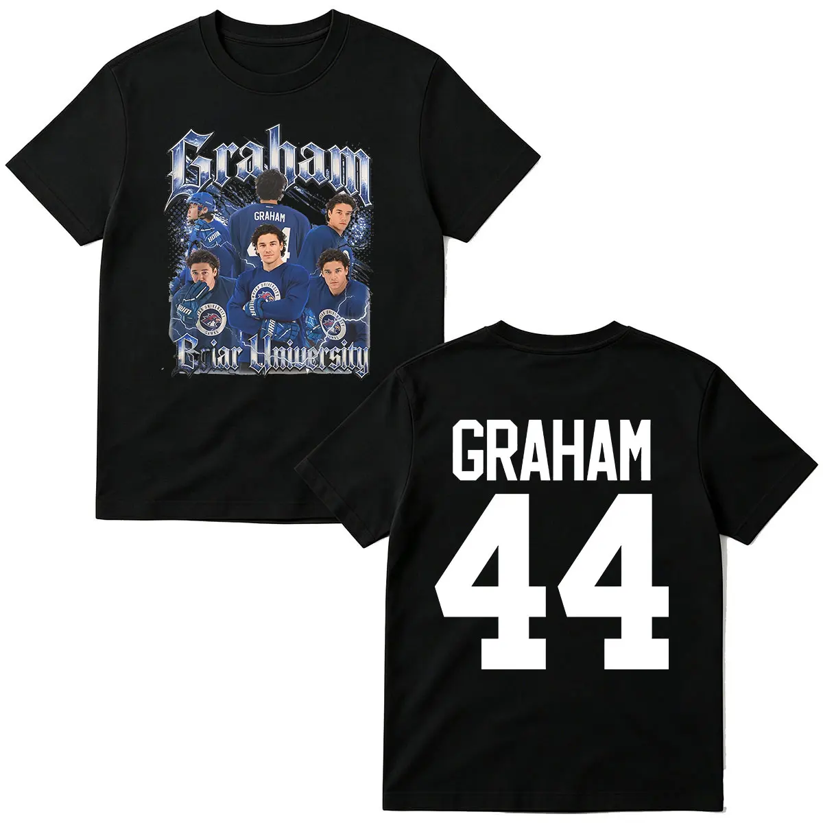 Camisetas Off Campus Graham 44, Camiseta de Hóquei da Universidade Briar, Moda Masculina e Feminina, Camisetas de Algodão de Manga Curta, Streetwear