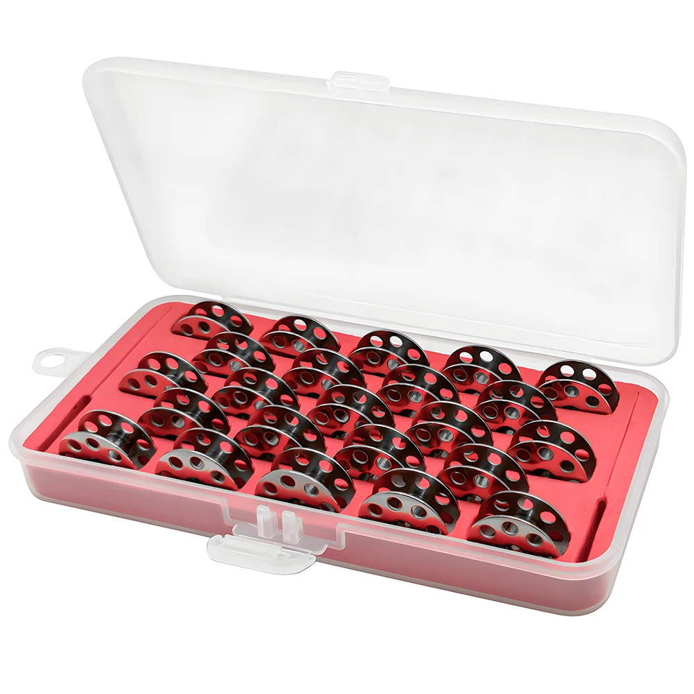 23 PCS Large M Type Steel Bobbin With Storage Case For Consew 205RB, 206RB Industrial Walking Foot Sewing Machines Accessories