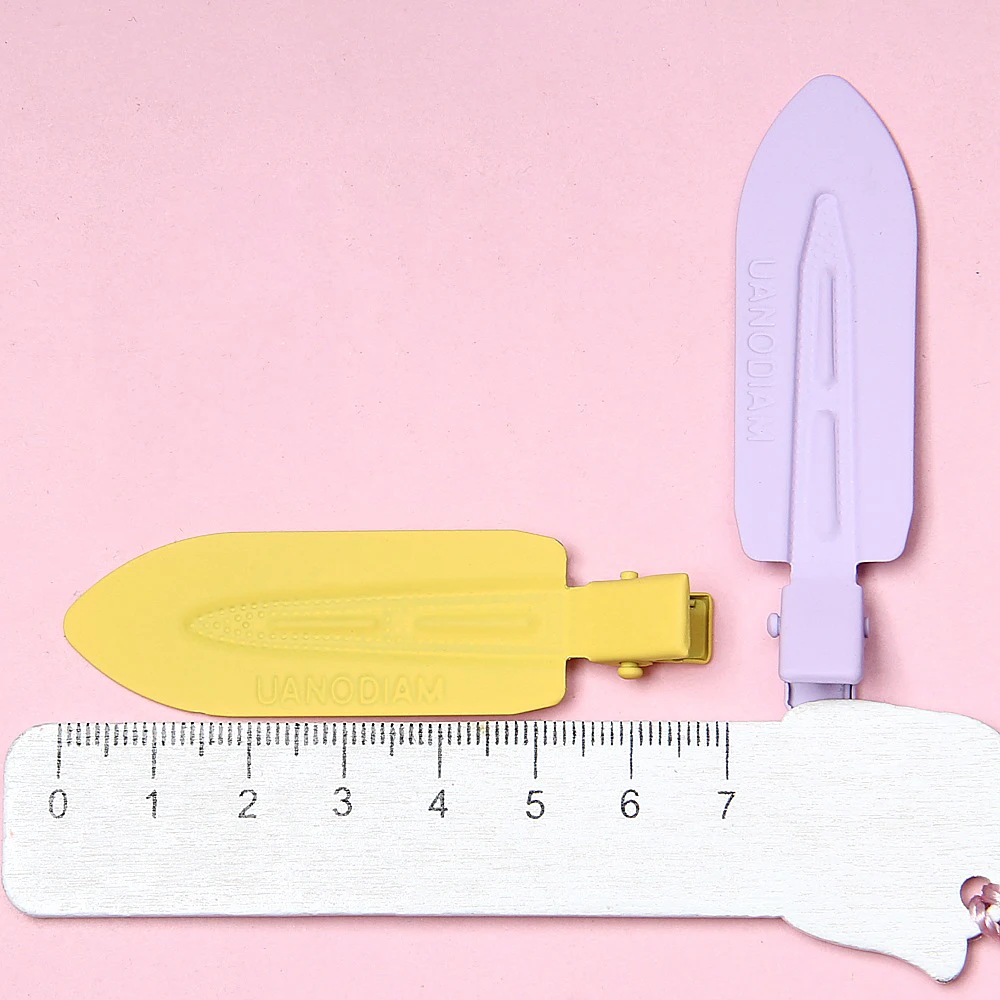 10 Stück 19x68mm Bonbonfarbene spurlose Weidenblatt-Haarspange, Pony-Clip, Make-up-Haarspangen, koreanisches Styling, DIY-Kopfschmuck-Accessoires – Detail 2