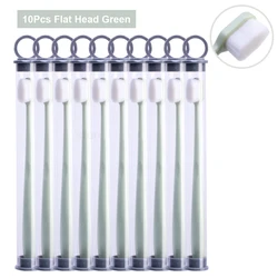 10pcs Ultra-thin Toothbrushes Wave Nano Million Bristles Micro Soft Tooth Brush With Holder Portable Oral Care Eco Product Kit