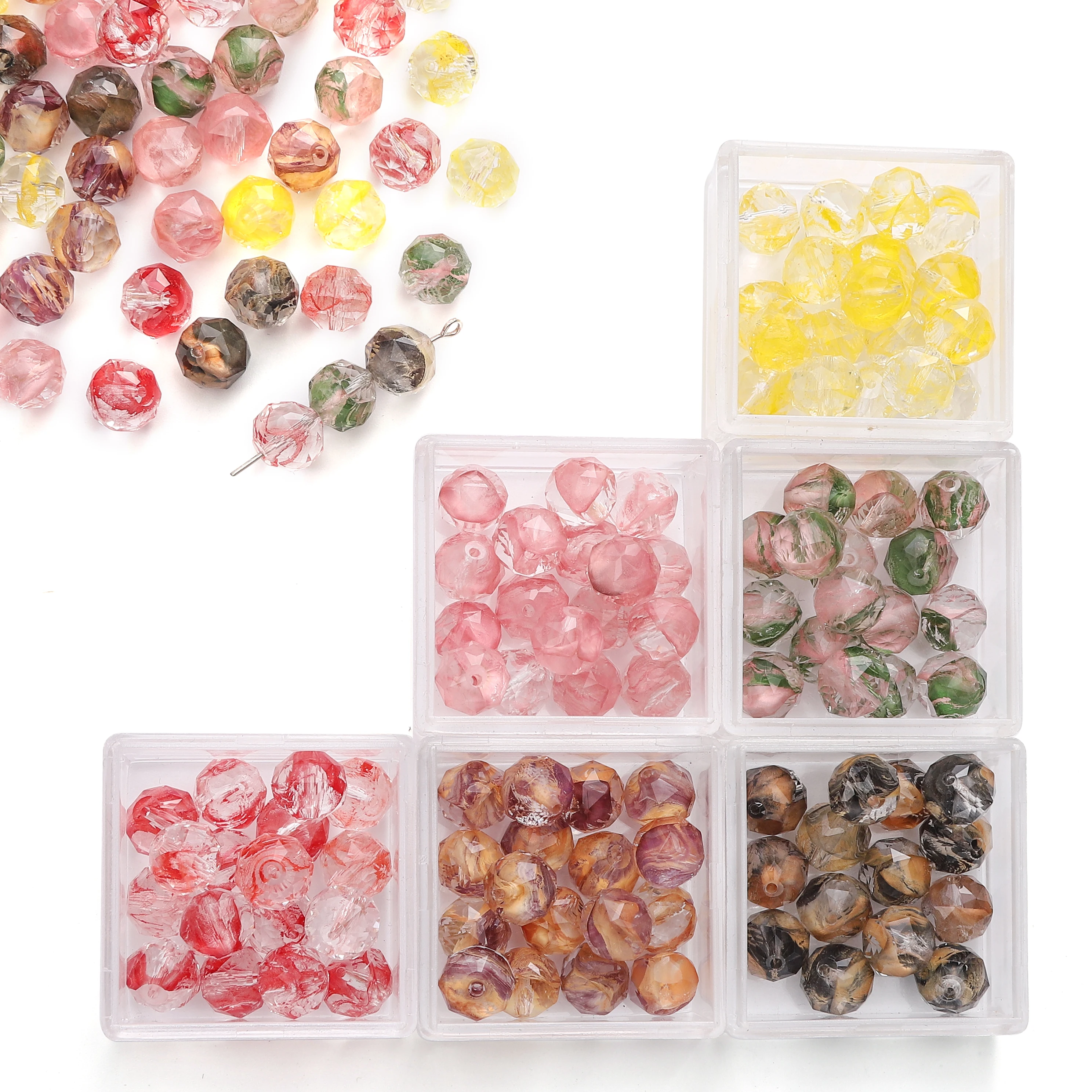 

1/3Pcs 10x8mm Crystal Dyeing Beads Faceted Glass Loose Beads for DIY Necklace Bracelet Earring Jewelry Making Craft Ornaments