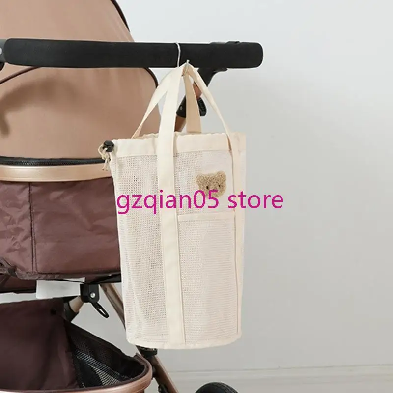 

N7ME Diaper Bag Solid Color Mom Bag Soft Mesh Handbag Multifunction Bag