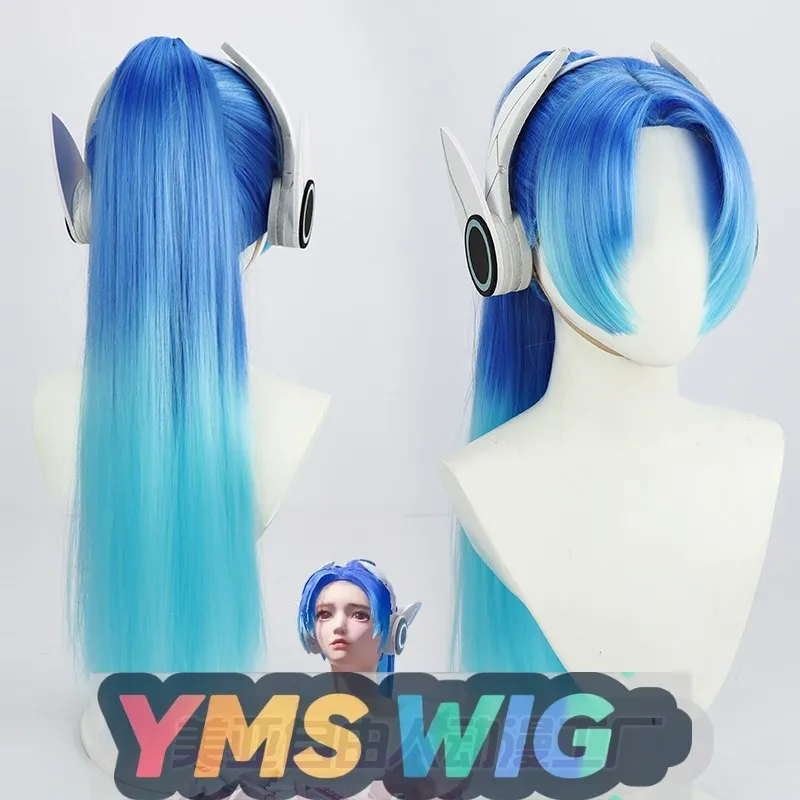 [YMS WIG] jeu Mobile PlayerUnknown's Battlegrounds jeu pour la paix Rocket Girl Cos perruque Simulation cuir chevelu casque