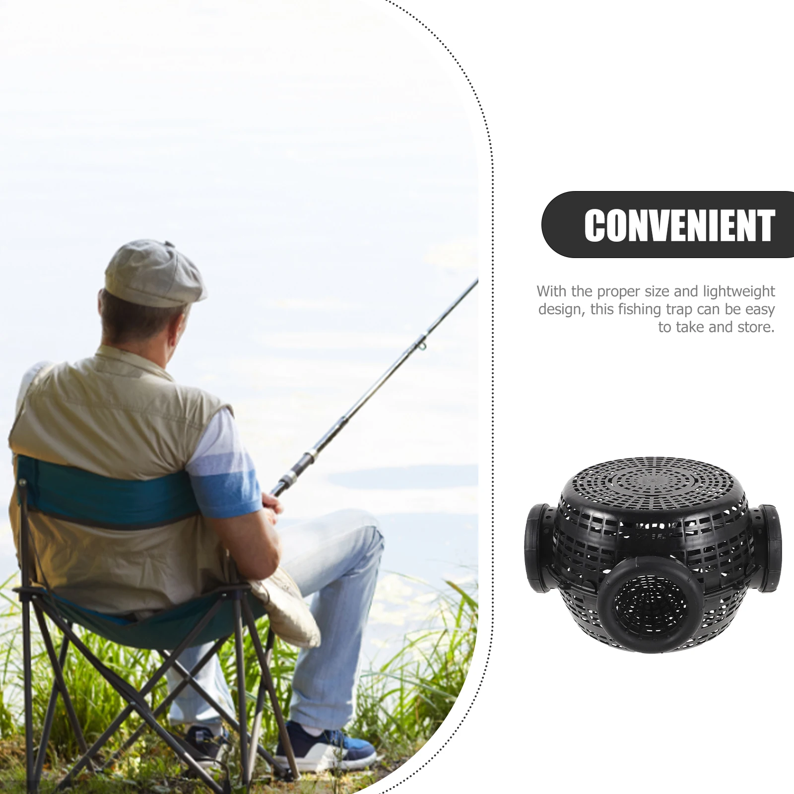 

Portable Fishing Trap Cage For Shrimp Crawfish Lobster Crab Saltwater Freshwater Lightweight Compact Easy Carry Reusable Mesh