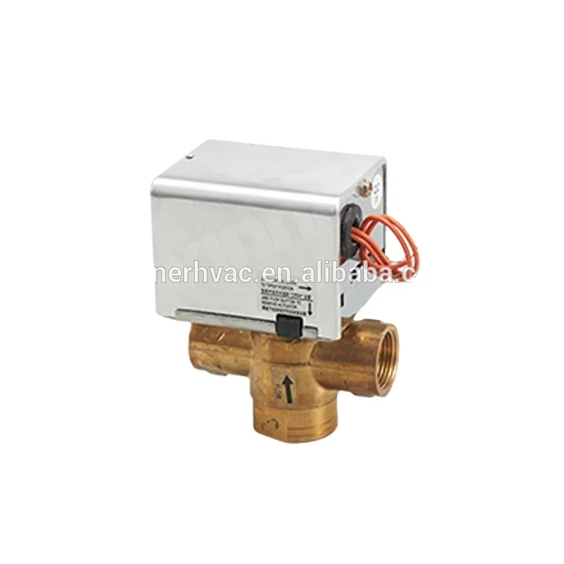 Fan Coil Until Electric Control Thermostatic 3 Way Valve Spring Return Ball Valve Dn15 DN20 DN25 Motorized Zone Valves