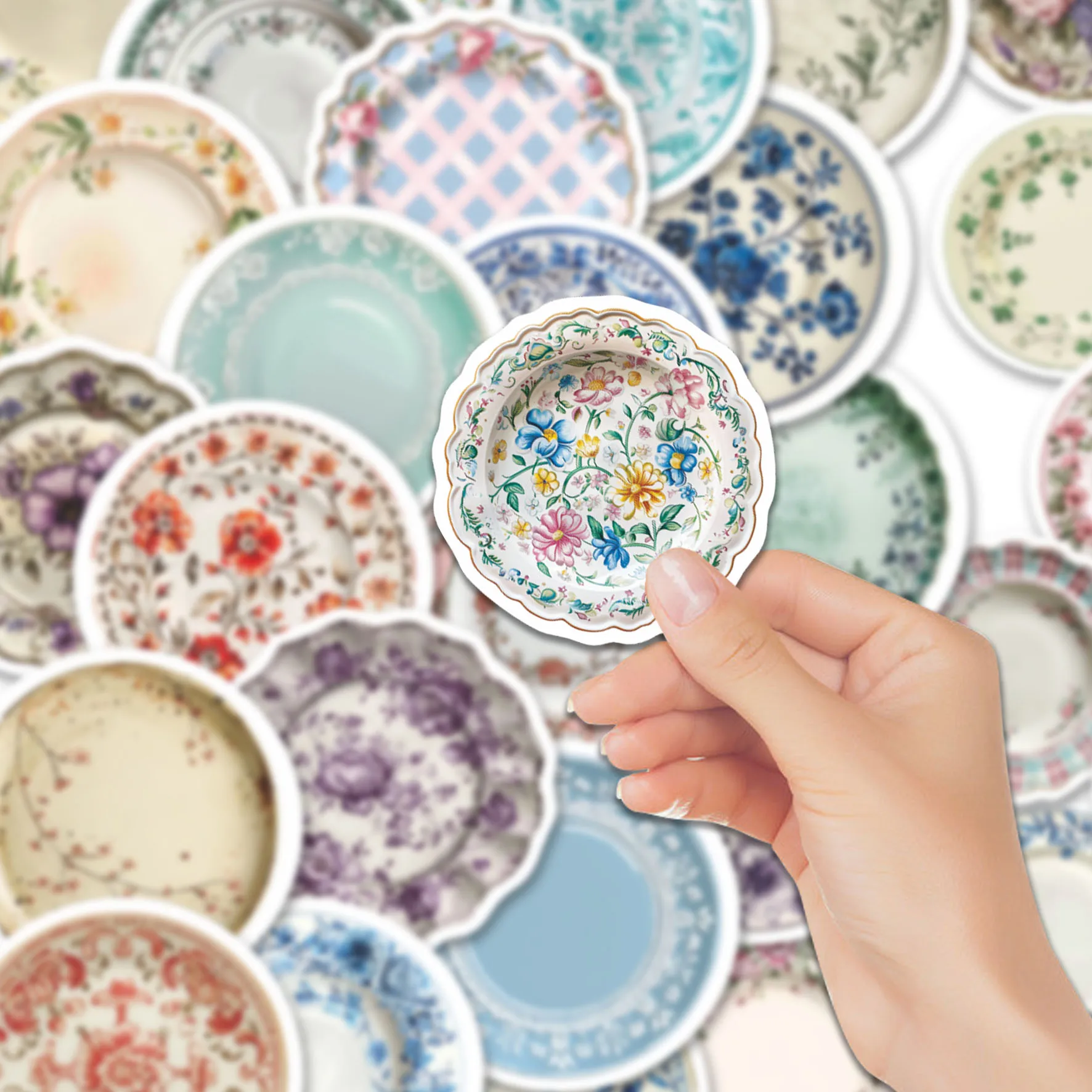 54pcs Vintage Floral Sticker Pack Elegant Classic Patterned Vinyl Decals for Laptop Water Bottle & Gifts Retro Fans & Graceful V