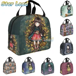 Santoro Gorjuss Doll Insulated Lunch Tote Bag for Women Cartoon Girl Portable Cooler Thermal Food Lunch Box Work School Travel