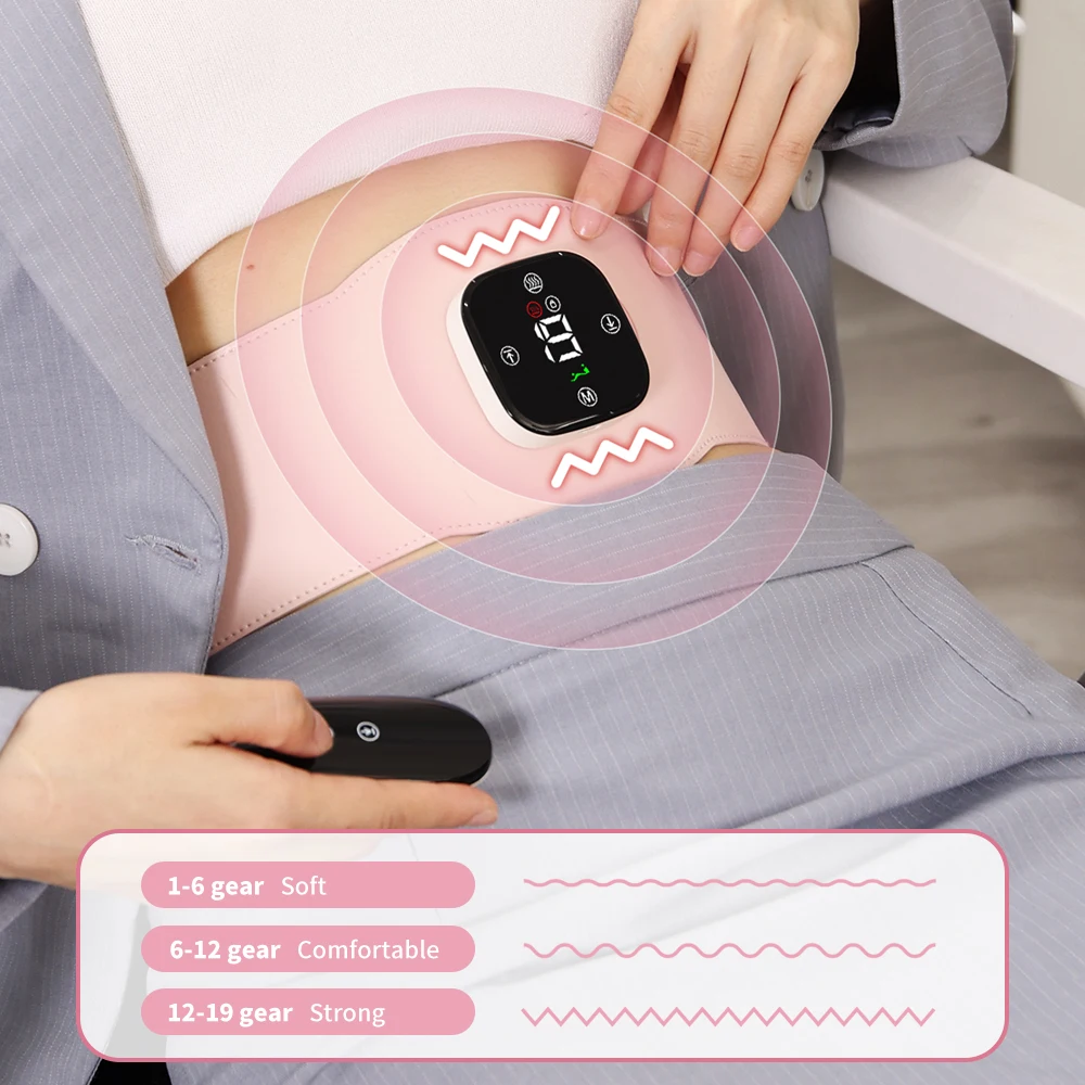 Menstrual Heating Pad Warm Palaces Belt Menstrual Pain Relief Belly Heater Hot Compress EMS Massager Electric heating Waist Belt