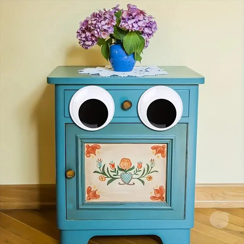 1 زوج ذاتية اللصق لطيف ضخمة عيون جوجلي الثلاجة الجدار ملصق مضحك كبير عيون بلاستيكية سوداء DIY بها بنفسك سجل القصاصات الدمى هدية