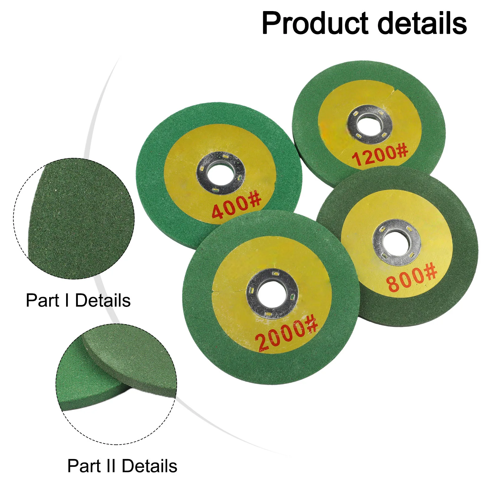  4Pcs Angle Grinder Grinding Wheel 400-2000 Mesh Angle Grinder Resin Grinding Wheel Disc For Metal Steel Wood Cutting Tool