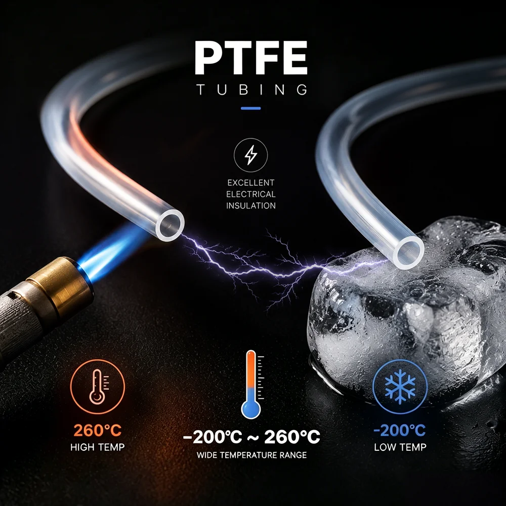 1/2/3/5/10M Transparent Food Grade PTFE Tube ID 0.8-12mm Compression Resistant Crack Resistant Non-Toxic Odorless Bending - view 4