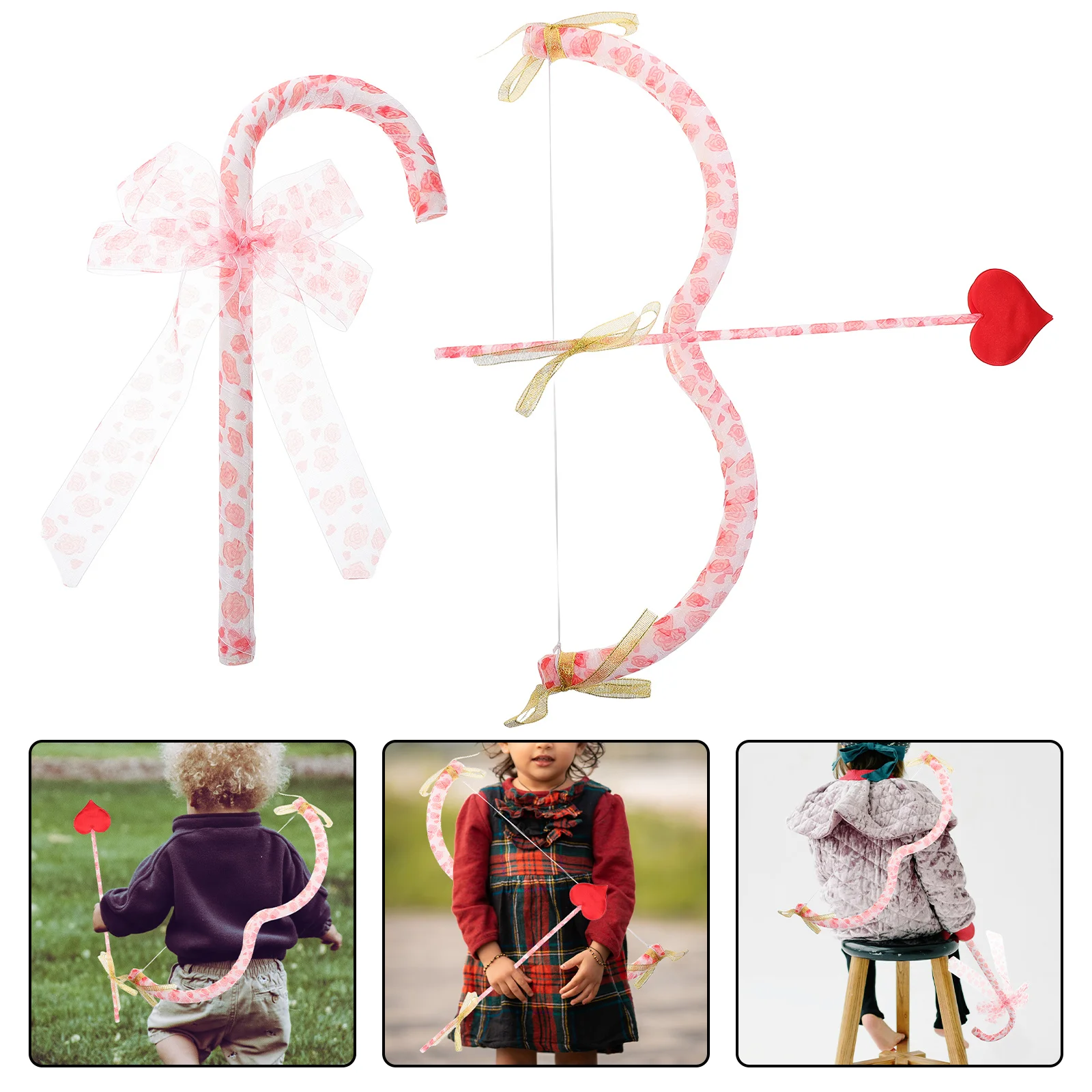 

1Set Cupid Costume Accessory Kit Bow Arrow Prop for Valentine's Day Celebration Masquerade Party Cosplay Photo Shoot