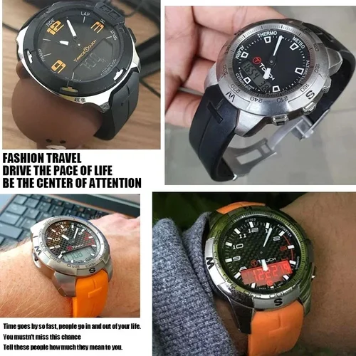 Imagen 2 del producto Correa de silicona para reloj Tissot T-TOUCH T013 T047 20mm 21mm negro naranja deporte correa de reloj de goma impermeable T091 T 013420 A